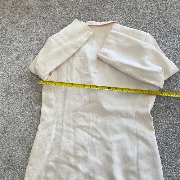 Giorgio Armani Vintage Silk Cream Elegant Floral Jacquard Fabric Blazer Medium - Picture 11 of 13